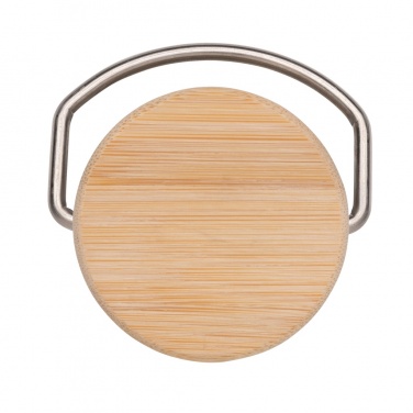 Logotrade advertising product image of: Modern stainless steel bottle with bamboo lid
