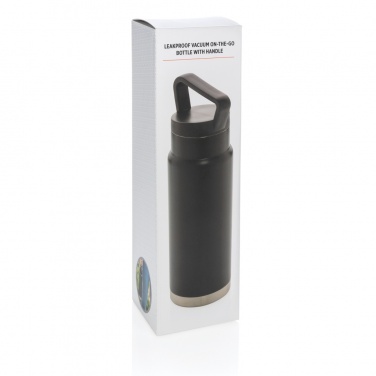Logo trade promotional items image of: Leakproof vacuum on-the-go bottle with handle