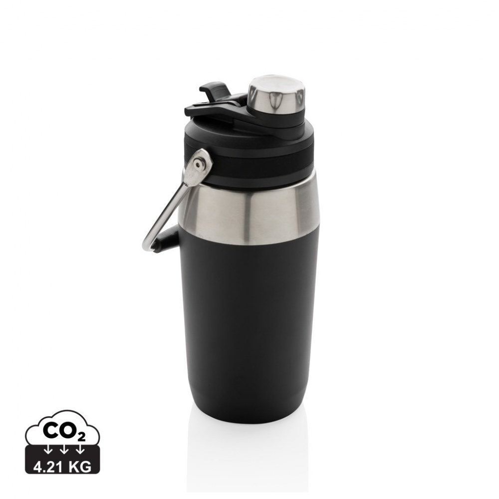 Logo trade promotional merchandise picture of: Vacuum stainless steel dual function lid bottle 500ml