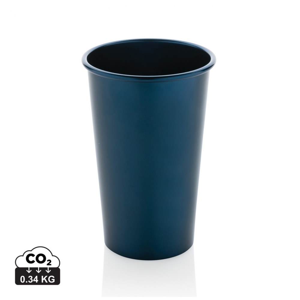 Logo trade promotional gift photo of: Alo RCS recycled aluminium lightweight cup 450ml