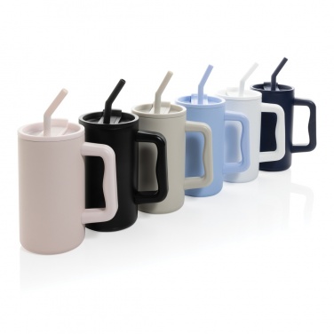 Logo trade promotional gift photo of: Cube RCS certified recycled steel mug 800ml