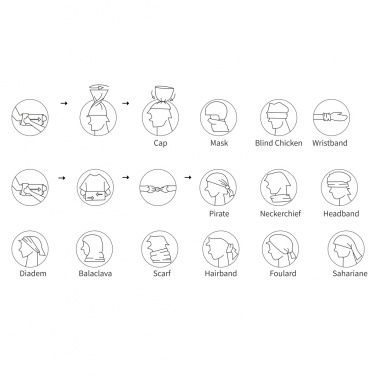 Logo trade corporate gift photo of: Multifunctional scarf