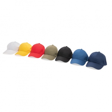 Logo trade promotional items image of: Impact 6 panel 190gr Recycled cotton cap with AWARE™ tracer