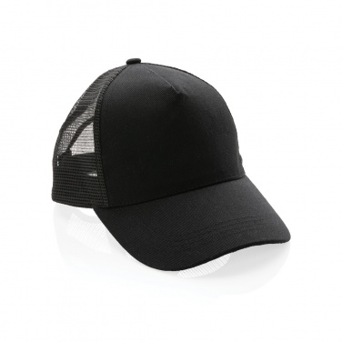 Logo trade promotional gifts picture of: Impact AWARE™ Brushed rcotton 5 panel trucker cap 190gr