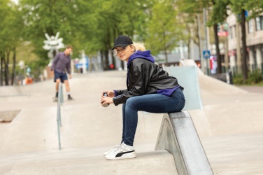 Logo trade promotional giveaways image of: Impact AWARE™ Brushed rcotton 5 panel trucker cap 190gr