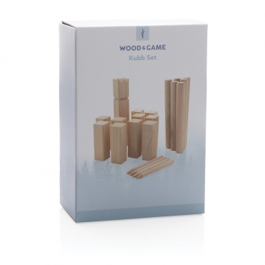 Logo trade advertising products image of: Wooden kubb set