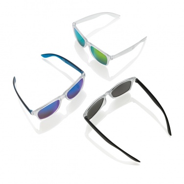Logo trade promotional giveaways picture of: Gleam RCS recycled PC mirror lens sunglasses