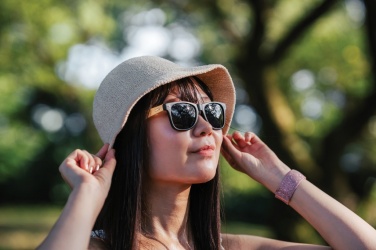 Logo trade promotional gifts image of: Bamboo and RCS recycled plastic sunglasses