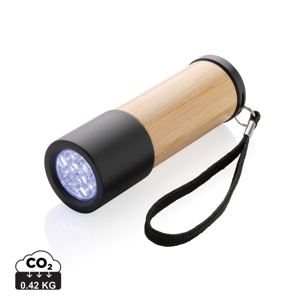 Logotrade promotional item picture of: Bamboo and RCS certfied recycled plastic torch