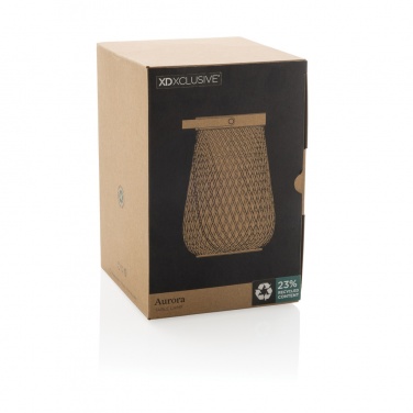 Logotrade advertising product image of: Aurora RCS recycled plastic USB re-chargeable table lamp