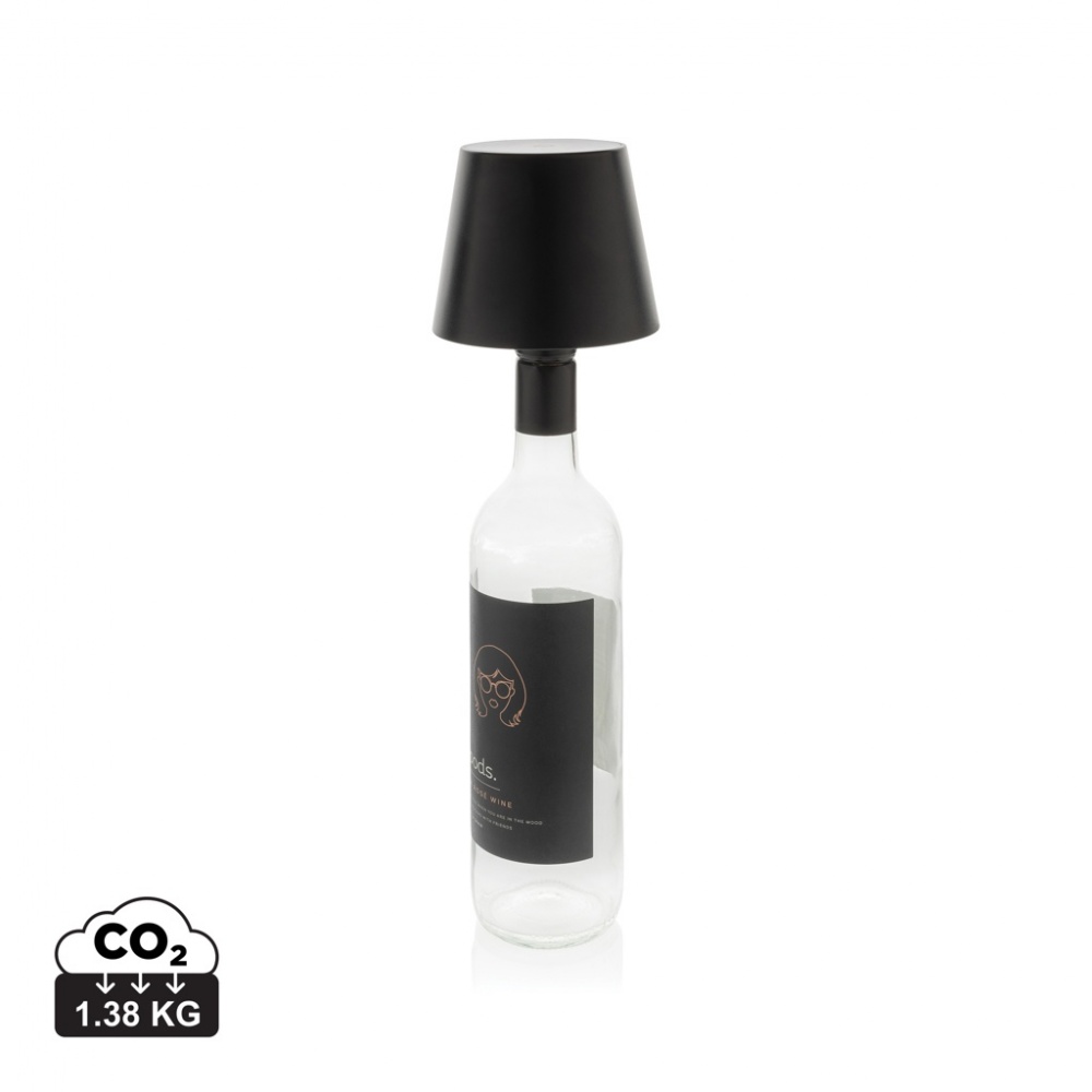 Logo trade promotional merchandise photo of: BottleGlow RCS recycled plastic bottle lamp