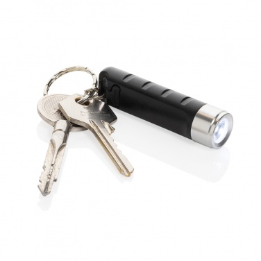 Logotrade promotional giveaway image of: Globix RCS recycled plastic USB re-chargeable keychain torch