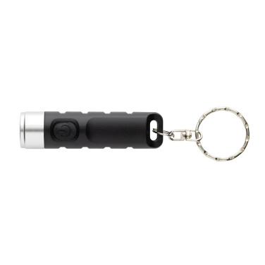 Logotrade promotional giveaway image of: Globix RCS recycled plastic USB re-chargeable keychain torch