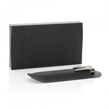 Logotrade promotional item picture of: Recycled leather pen set