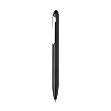 Logotrade promotional products photo of: Kymi RCS certified recycled aluminium pen with stylus