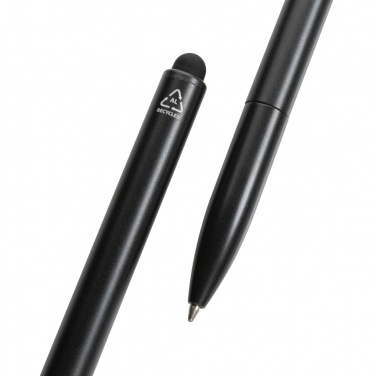 Logotrade promotional items photo of: Kymi RCS certified recycled aluminium pen with stylus