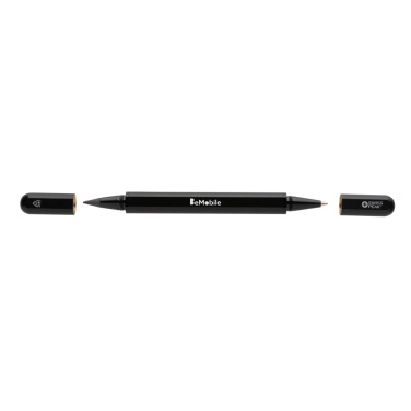 Logo trade promotional gifts image of: Swiss Peak Storm RCS recycled aluminum dual tip pen