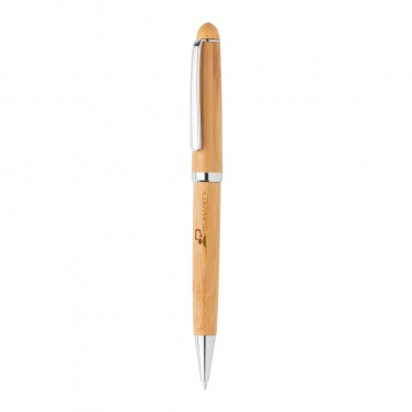 Logo trade promotional items image of: Bamboo pen in box