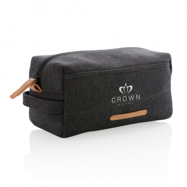 Logo trade promotional gift photo of: Canvas toiletry bag PVC free