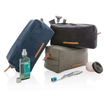 Logotrade promotional item image of: Canvas toiletry bag PVC free
