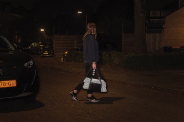 Logo trade promotional gifts image of: AWARE™ RPET Reflective weekend bag