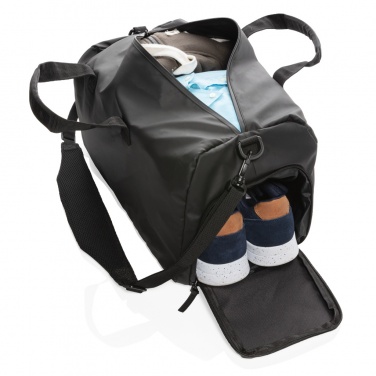 Logotrade business gift image of: Fashion black weekend bag PVC free