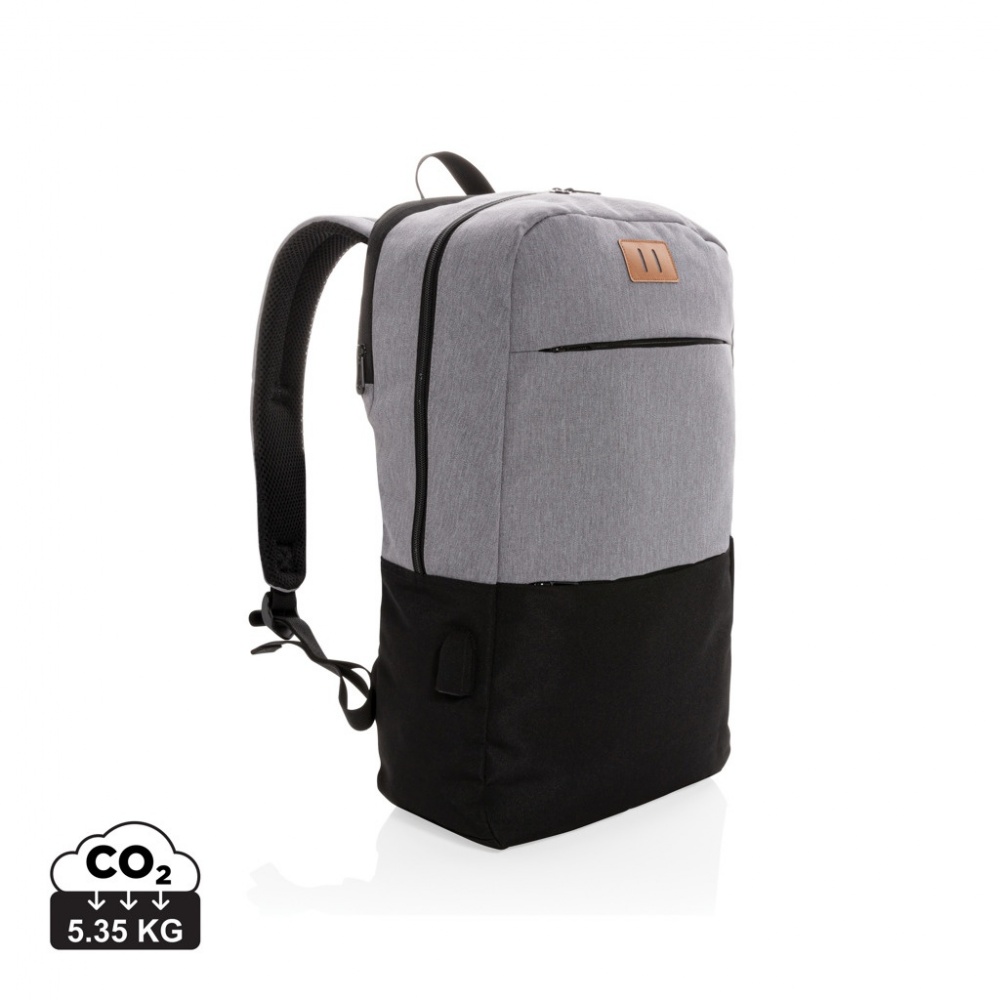 Logotrade promotional gift image of: Modern 15.6" USB & RFID laptop backpack PVC free