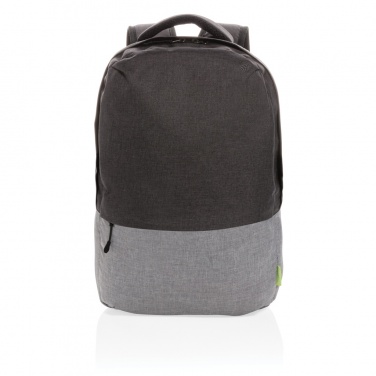 Logo trade promotional giveaway photo of: Duo colour RPET 15.6" RFID laptop backpack PVC free