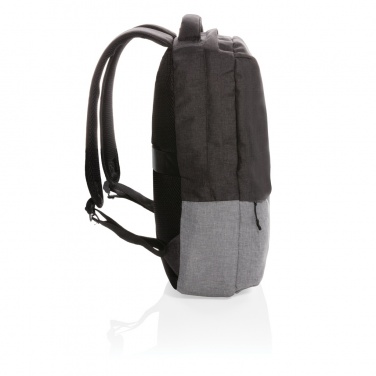 Logo trade promotional giveaway photo of: Duo colour RPET 15.6" RFID laptop backpack PVC free