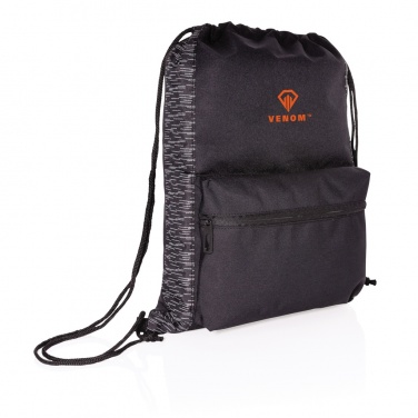 Logotrade promotional item image of: AWARE™ RPET Reflective drawstring backpack