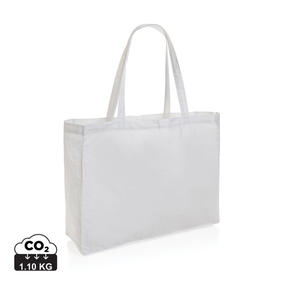 Logotrade business gift image of: Impact AWARE™ Recycled cotton shopper 145g