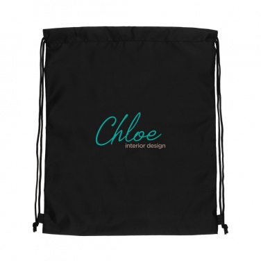 Logo trade business gifts image of: Impact AWARE™ RPET 190T drawstring bag