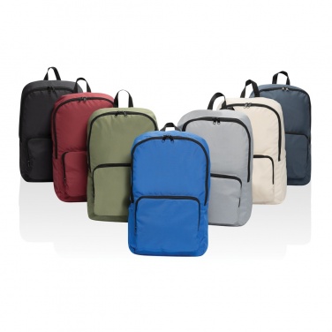 Logo trade corporate gift photo of: Dillon AWARE™ RPET foldable classic backpack
