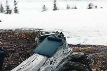 Logo trade promotional gift photo of: Pedro AWARE™ RPET deluxe backpack with 5W solar panel