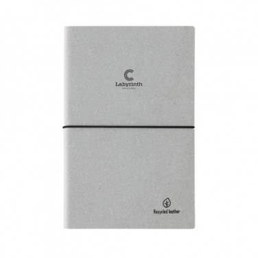 Logo trade promotional items image of: A5 recycled leather notebook