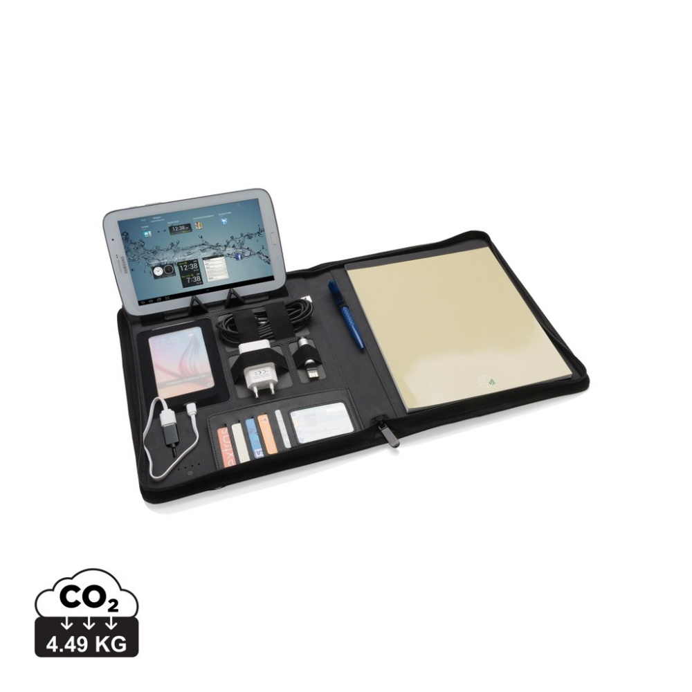 Logo trade business gifts image of: Tech portfolio with powerbank