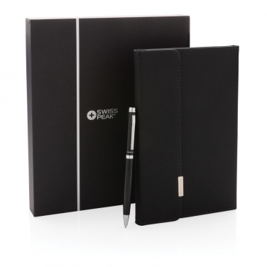 Logotrade business gift image of: Swiss Peak deluxe A5 notebook and pen set