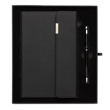 Logotrade promotional merchandise picture of: Swiss Peak deluxe A5 notebook and pen set