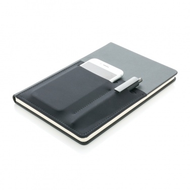 Logo trade promotional item photo of: A5 Deluxe notebook with smart pockets