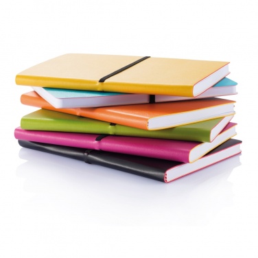 Logo trade business gifts image of: Deluxe softcover A5 notebook