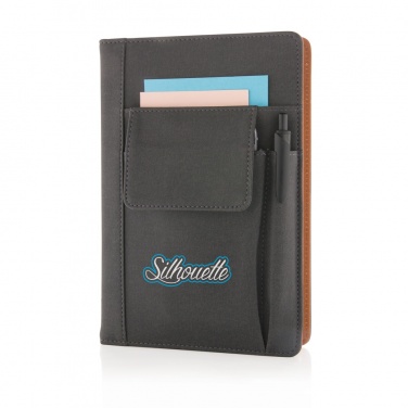Logo trade promotional product photo of: Notebook with phone pocket