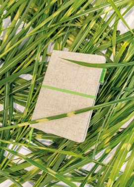 Logo trade promotional gifts picture of: A5 jute notebook