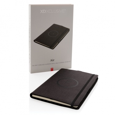 Logo trade promotional item photo of: Air 5W wireless charging refillable journal cover A5
