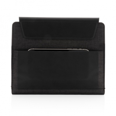 Logo trade corporate gifts image of: Fiko wireless charging A5 portfolio with powerbank