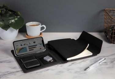 Logotrade promotional merchandise photo of: Fiko wireless charging A5 portfolio with powerbank