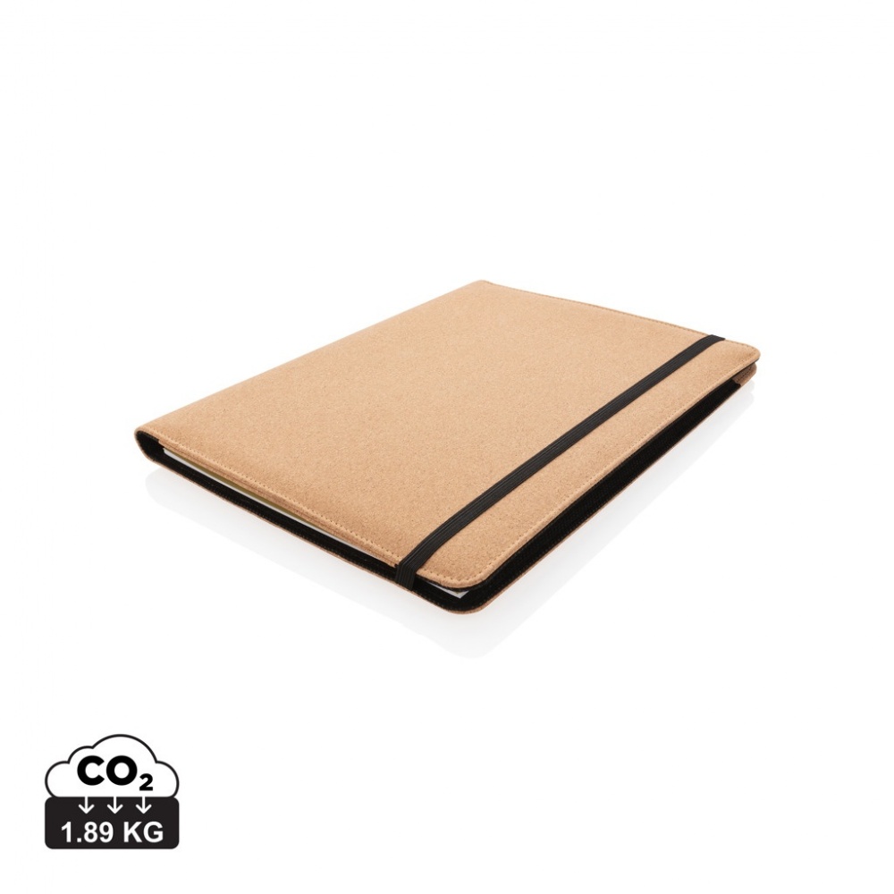 Logo trade promotional items picture of: Deluxe cork portfolio A4 with pen