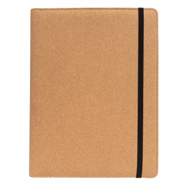 Logo trade promotional items image of: Deluxe cork portfolio A4 with pen