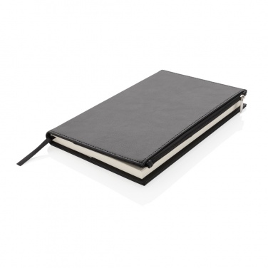 Logotrade promotional merchandise photo of: Swiss Peak A5 PU notebook with zipper pocket