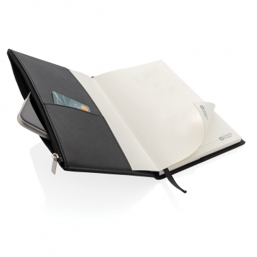 Logotrade promotional merchandise photo of: Swiss Peak A5 PU notebook with zipper pocket
