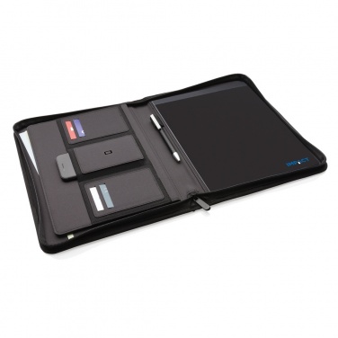 Logotrade promotional gift picture of: Impact AWARE™ RPET A4 portfolio with zipper